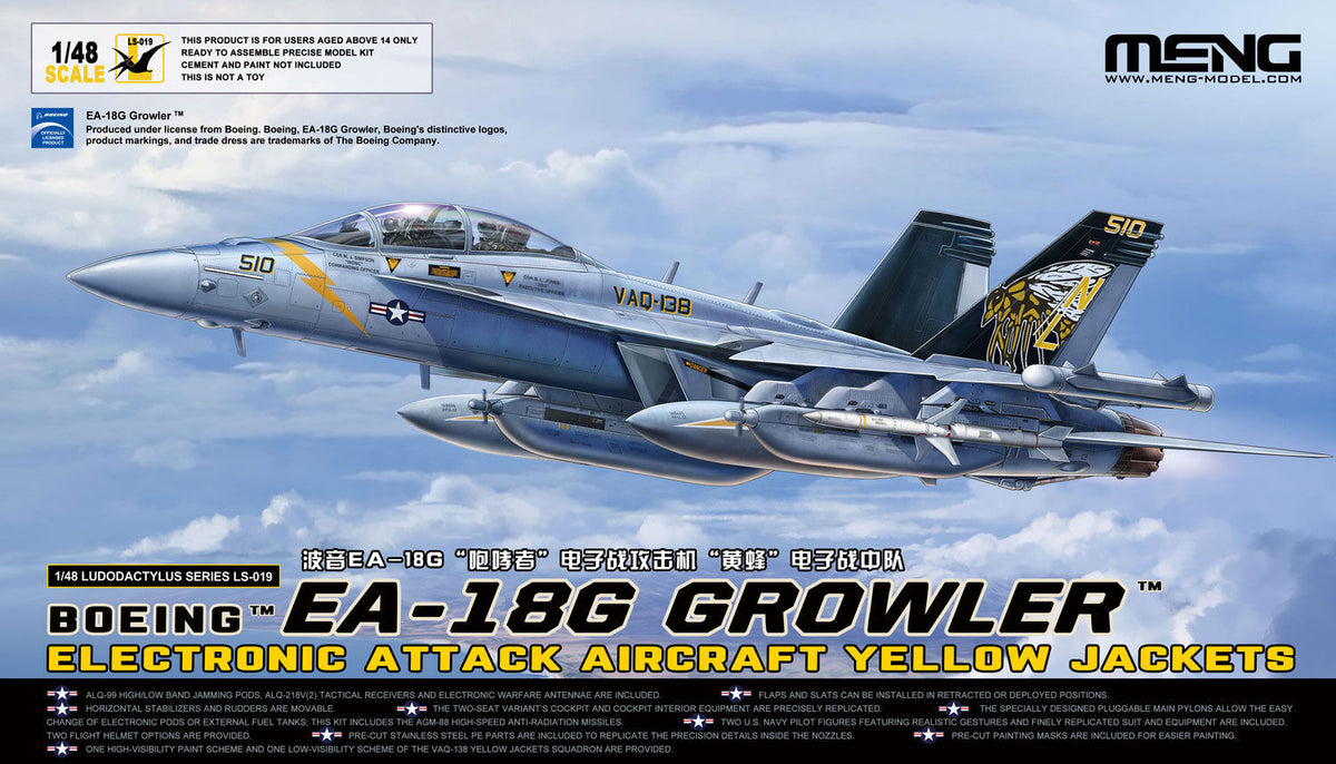 Meng 1/48 Boeing EA-18G Growler *Aus Decals* Plastic Model Kit MM-LS-019