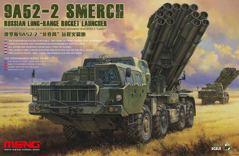 Meng 1/35 Russian Long-Range Rocket Launcher 9A52-2 Smerch Plastic Model Kit