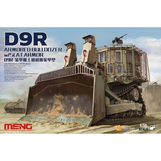 MM-SS-010 Meng 1/35 D9R Armoured Bulldozer w/ Slat Armour Plastic Model Kit Meng