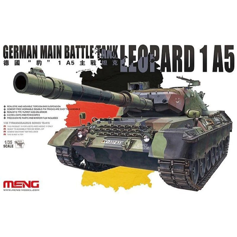 MM-TS-015 Meng 1/35 German Main Battle Tank Leopard 1 A5 Plastic Model Kit Meng