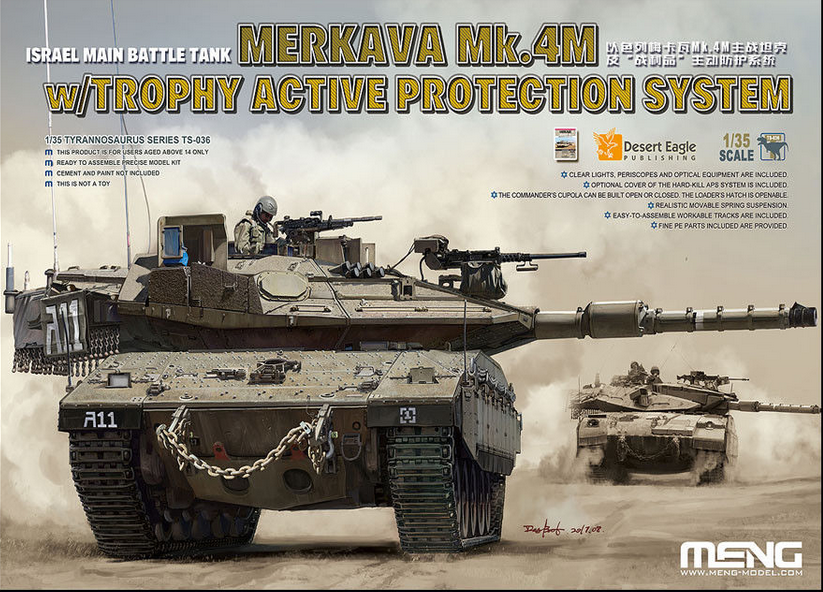 MM-TS-036 Meng 1/35 Israel Main Battle Tank Merkava Mk.4M w/Trophy Active Protection System Plastic Model Kit Meng