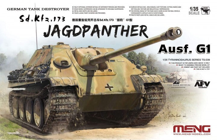 MM-TS-039 Meng 1/35 German Tank Destroyer Sd.Kfz.173 Jagdpanther Ausf. G1 Plastic Model Kit Meng
