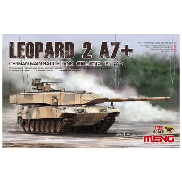 MM-TS-042 Meng 1/35 German Main Battle Tank Leopard 2A7+ Plastic Model Kit Meng