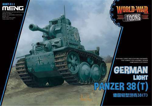 MM-WWT-011 Meng German Light Panzer 38(T)(Cartoon Model) Plastic Model Kit Meng