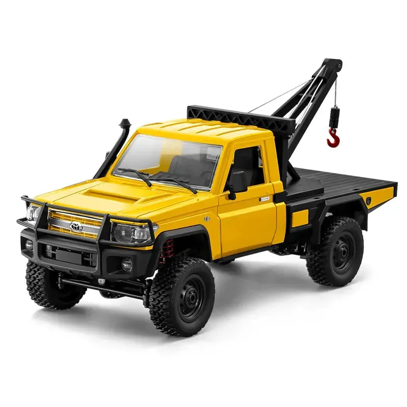 MN Models 1/12 Toyota LC79 4WD RC Crawler Yellow w/Crane Attachment MN-82T-Y