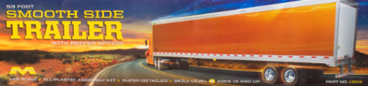 MO1303 Moebius 1/25 53' Smoothside Trailer Plastic Model Kit Moebius