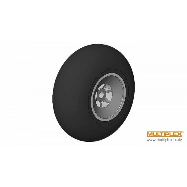 MPX733210 Multiplex Rubber Wheel 45mm. 3.1mm Multiplex