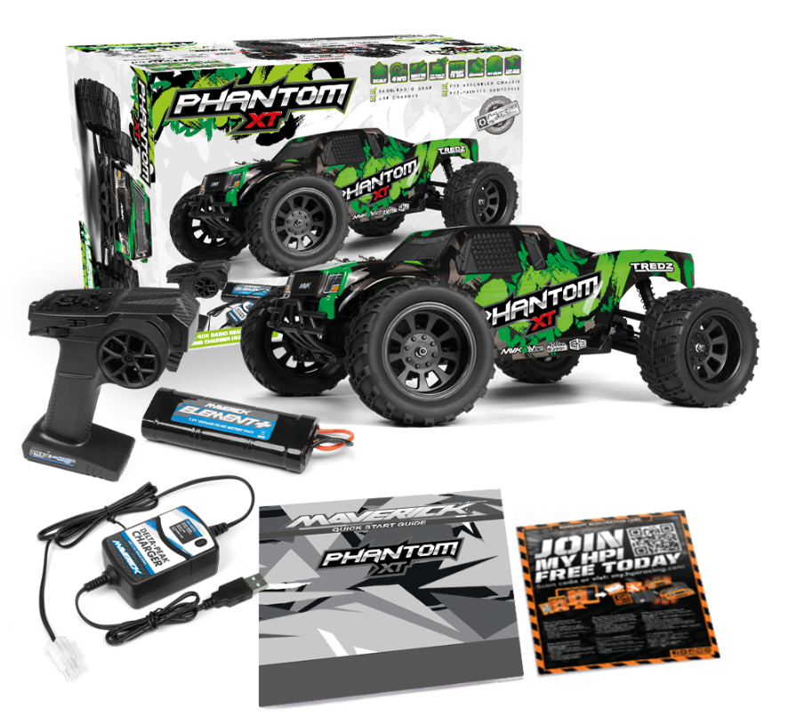 MV150600 Maverick Phantom XT 1/10 RTR Truggy 150600 Maverick