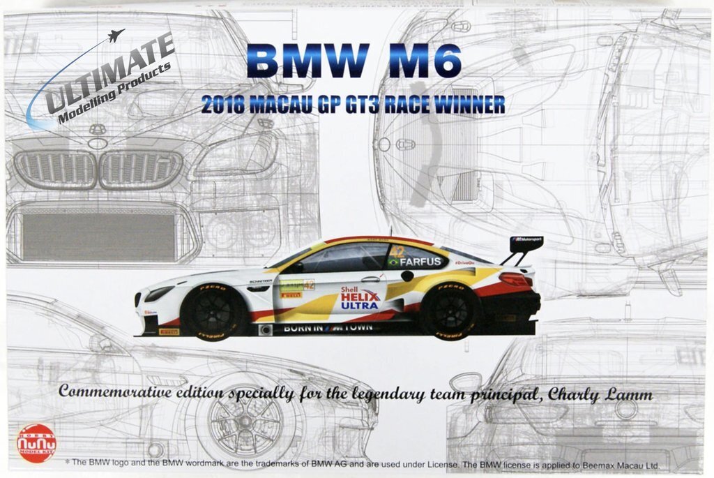 NU-24008 NuNu 1/24 BMW M6 Gt3 Special edition #3 Goodbye Charly team Schnitzer NuNu