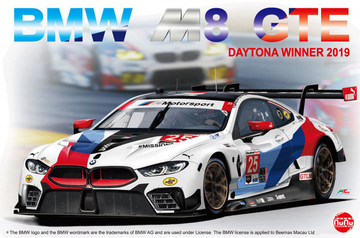 NU-24010 Nunu 1/24 BMW M8 GTE 2019 Daytona 24h winner Plastic Model Kit NuNu