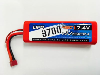 NVO1110 nVision Sport Lipo 3700 45C 7.4V 2S Deans Nvision