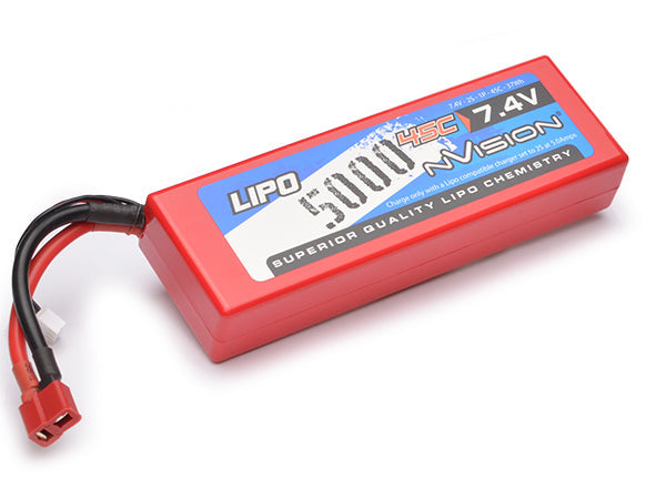 NVO1111 nVision Sport LiPo 5000 45C 7.4V 2S Deans Nvision