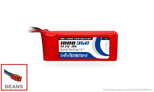 NVO1854 LiPo 1000mAh 3S 11.1V 35C (Deans plug) Nvision