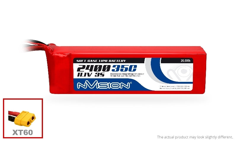 NVO1864 LiPo 2400mAh 3S 11.1V 35C (XT60 plug) Nvision