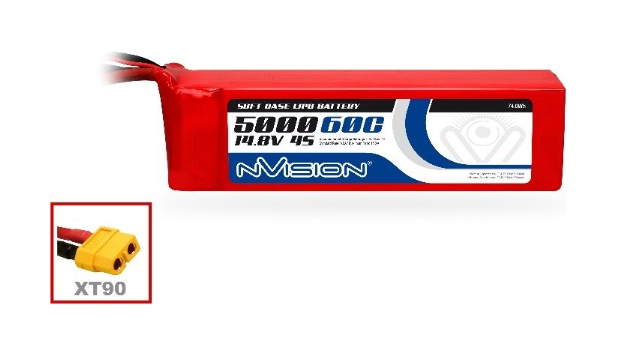 NVO1896 LiPo 5000mAh 4S 14.8V 60C (XT90 plug) Nvision