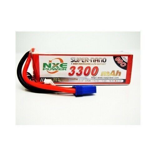 NXE3300SC606 NXE 3300mah 60c 22.2V S/case Lipo w/EC5 NXE