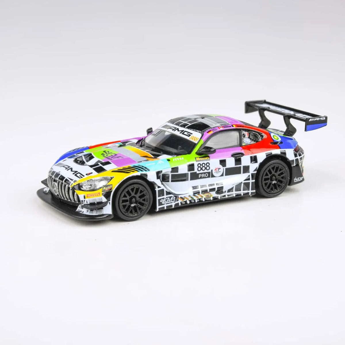 Para64 1/64 Mercedes-AMG GT3 2025 Bathurst 12H GruppeM Racing #888 Diecast Model Car PA-56361