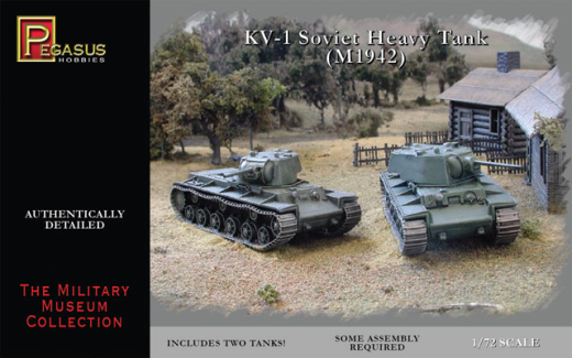 Pegasus 1/72 KV-1 Soviet Heavy Tanks (2 per pack) PEG-7666