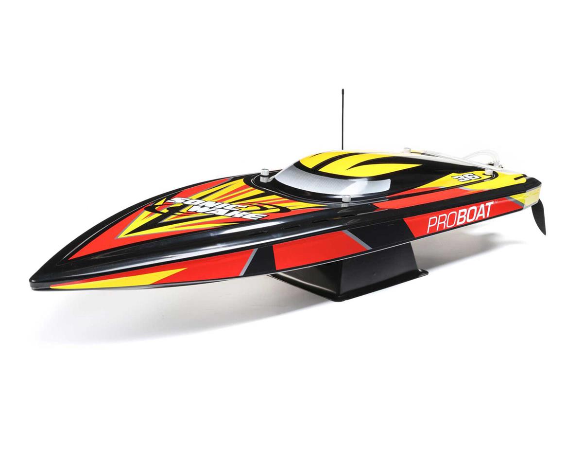 PRB08032V2T1 Pro Boat Sonicwake V2 36inch DeepV Boat, RTR, Black, PRB08032V2T1 ProBoat