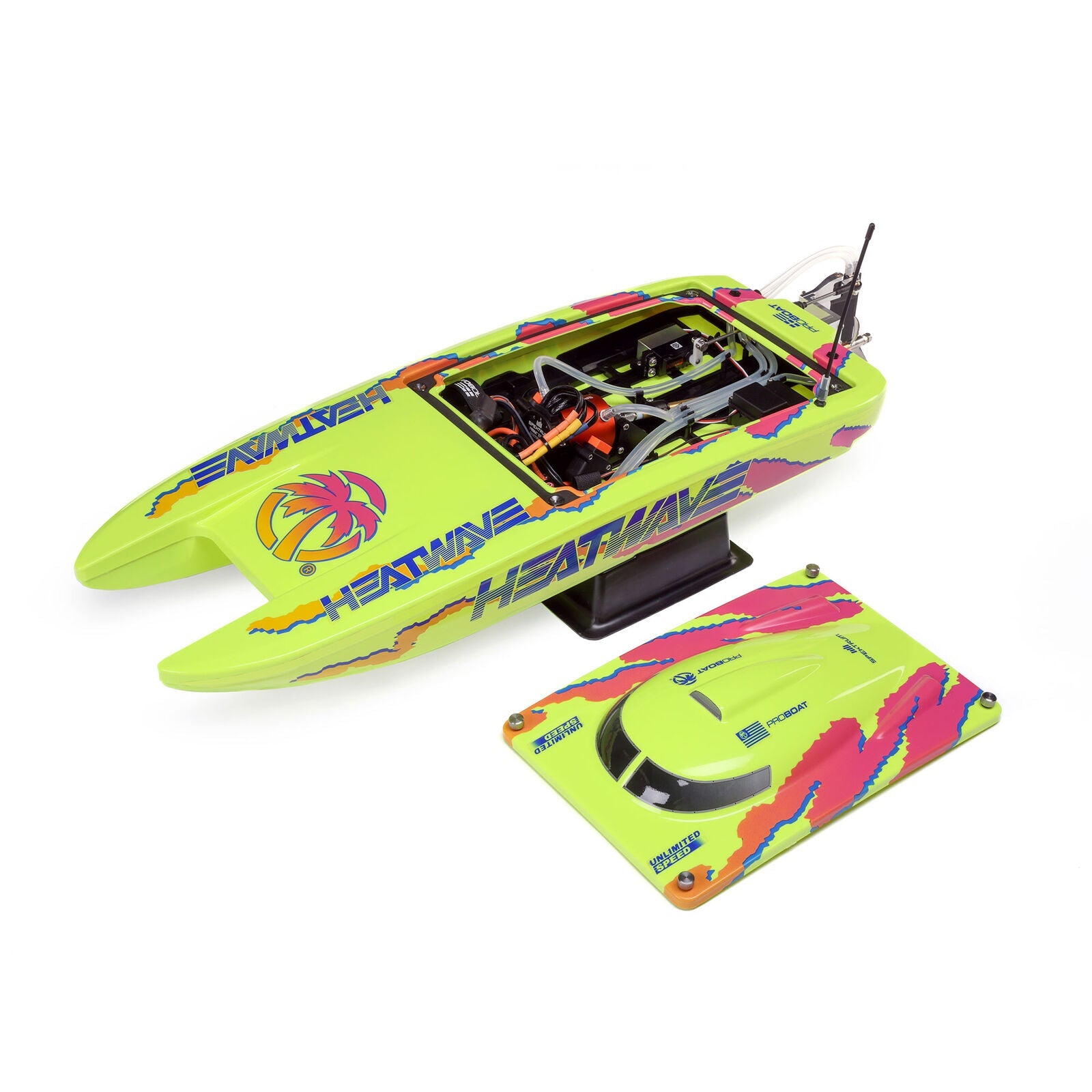 PRB08049T2 Pro Boat Blackjack 24in V2 Brushless Catamaran RTR, Heatwave ProBoat