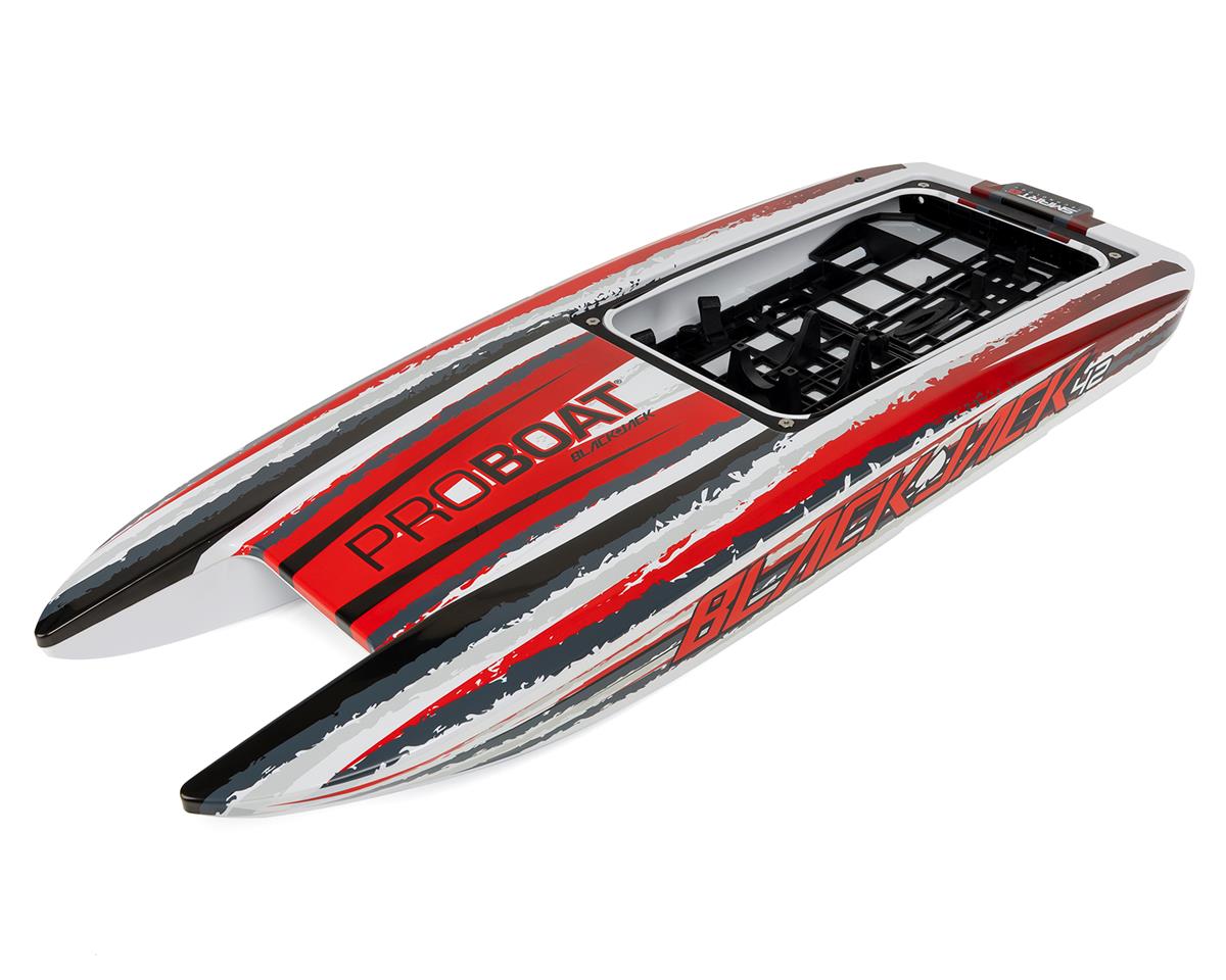 PRB281123 Pro Boat White Hull with Inserts, Blackjack 42 ProBoat