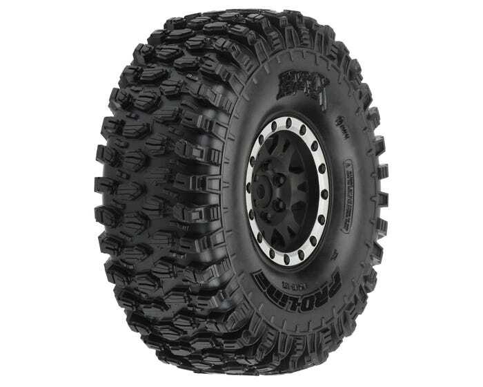 PRO1012812 Proline Hyrax 1.9 Predator Tyres Mounted on Impulse Bead-Lock Wheels, F/R, PR10128-12 Proline