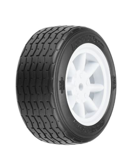 PRM1014017 Proline 1/10 Protoform VTA Front 26mm VTA Tires Mounted on 12mm White Wheels, 2pcs