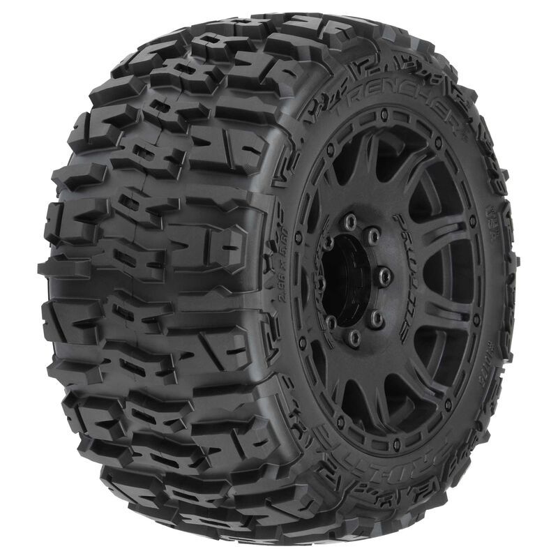 PRO1017510 Proline Trencher LP 3.8in Tyres Mounted on Raid 8x32 Wheels, 17mm Hex, F/R, PR10175-10 Proline