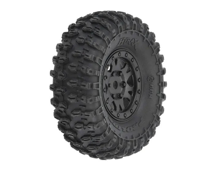 PRO1019410 Proline 1/24 Hyrax, F/R 1.0in Tyres Mounted on Black Impulse Wheels, 4pcs, PR10194-10 Proline