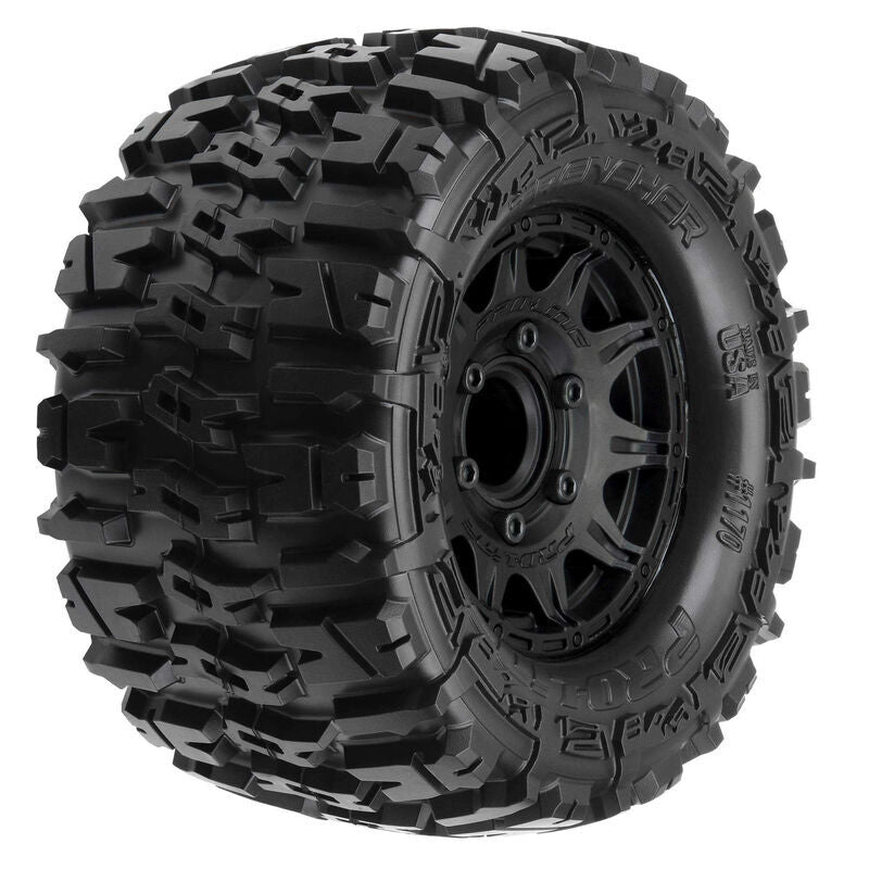 PRO117010 Proline Trencher 2.8in Tyres Mounted on Raid Black 6x30 Wheels, F/R, PR1170-10 Proline