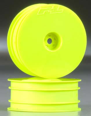 PRO273502 Proline 1/10 Velocity 2.2 Yellow 2wd Front Buggy Wheel, 12mm Hex, 2pcs Proline