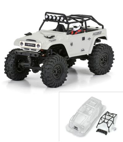 Proline 1979 Toyota Land Cruiser FJ40 Clear Body with Trail Cage, SCX24 PRO366300