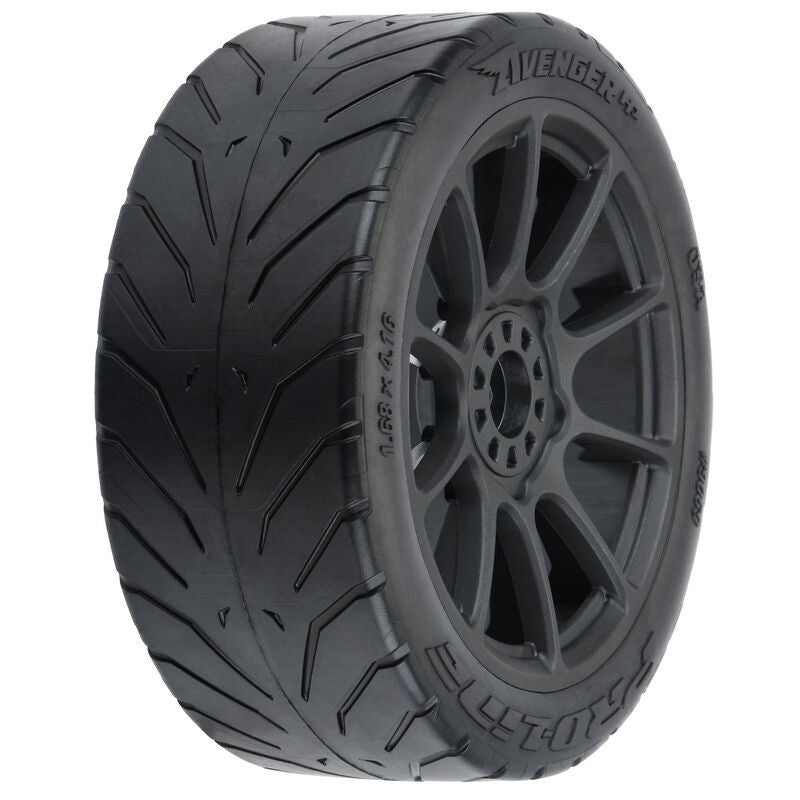 PRO906921 Proline Avenger HP S3-Soft-Belted 1/8 Buggy Tyres Mounted on Wheels, F/R, PR9069-21 Proline