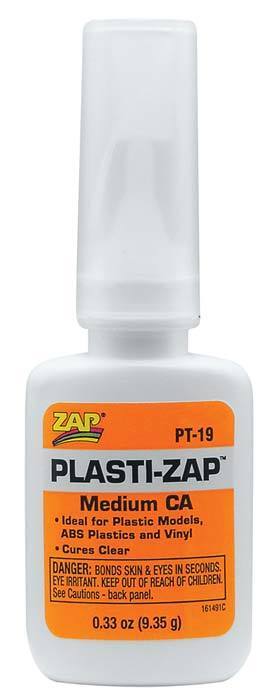 Zap-A-Gap Plasti-Zap Medium Cyanoacrylate 1/3oz/9.35g PT19