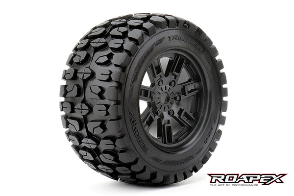 R4003-B0 Tracker Black wheel with 0 offset 17mm hex mounted