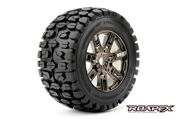 R4003-CB0 Tracker Chrome Black wheel with 0 offset 17mm hex mounted