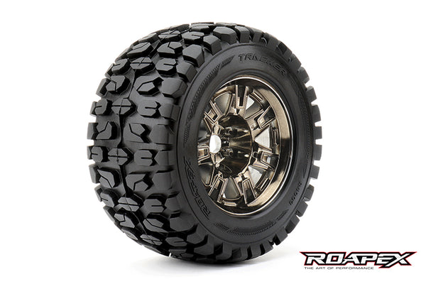 R4003-CB2 Tracker Chrome Black wheel with 1/2 offset 17mm hex mounted