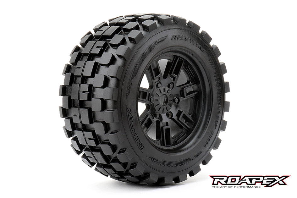 R4004-B0 Rhythm Black wheel with 0 offset 17mm hex mounted Roapex