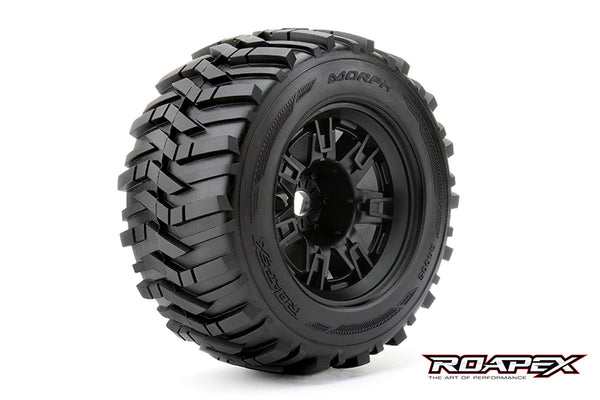 R4005-B2 Morph Black wheel with 1/2 offset 17mm hex mounted