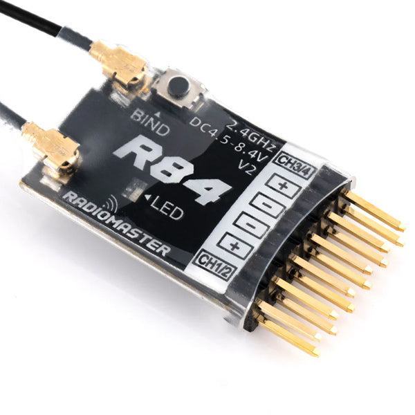 RADIOMASTER R84 V2 RECEIVER 4CH D8/ D16/ SFHSS Radio Master