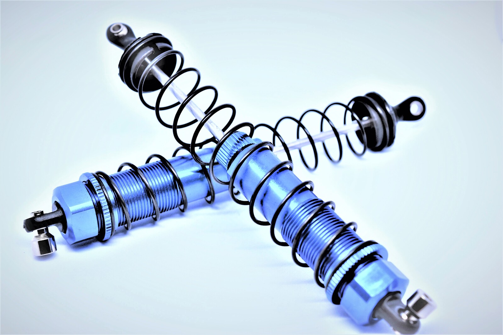 RH-10043-BLU Rear Shock Set Alloy Octane Blue River Hobby