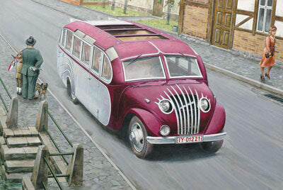 Roden 1/72 OPEL BLITZBUS "Strassenzepp Essen" Plastic Model Kit