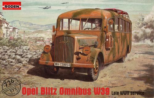 Roden 1/72 OPEL BLITZ OMNIBUS model W39 (Late WWII service ) Plastic Model Kit