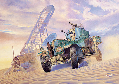 Roden 1/72 British Armoured Car (Pattern 1920 Mk.II) - modified w/ sand tyres Plastic Model Kit