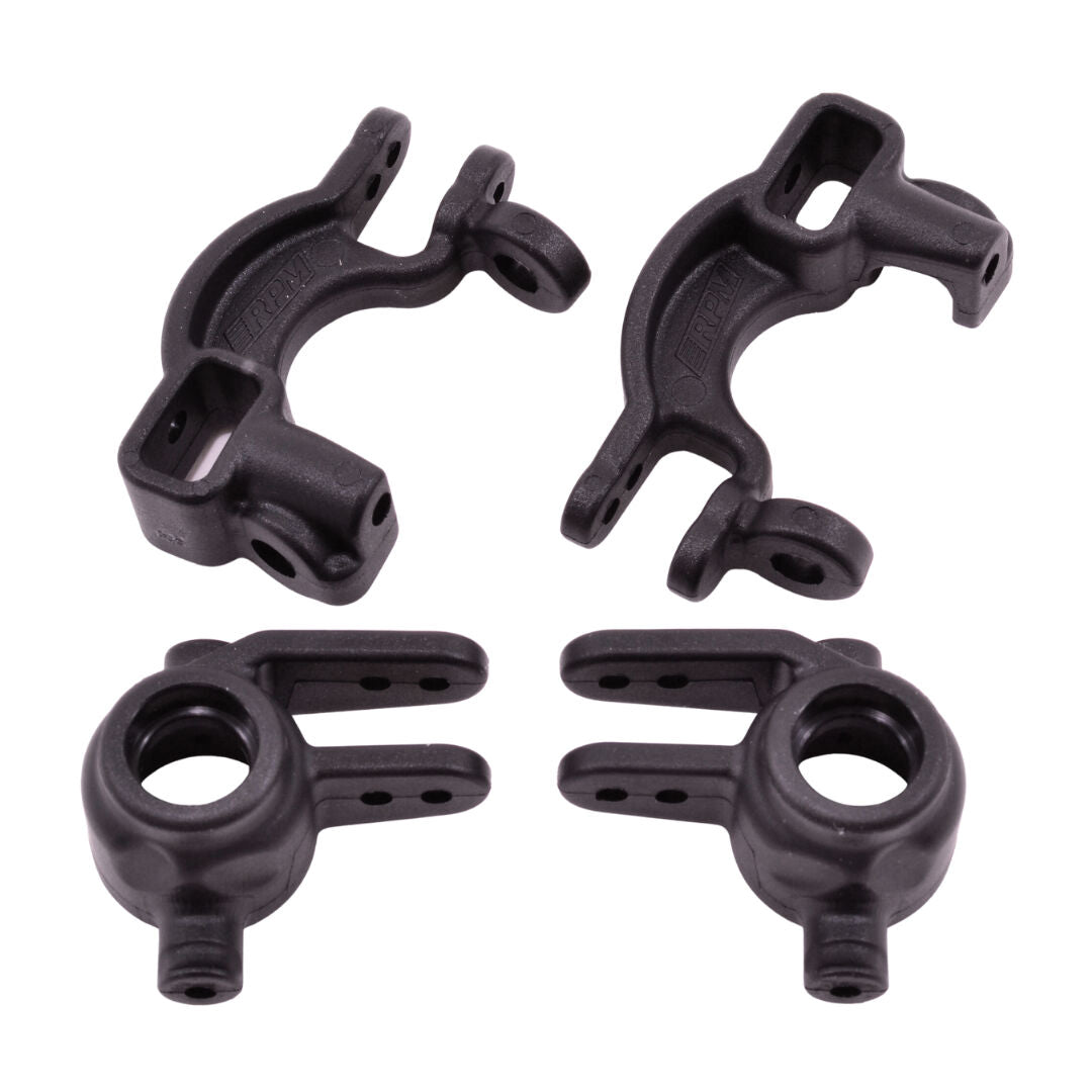 RPM Caster Blocks & Spindle Blocks - Traxxas | Slash 4x4 / Stampede 4x4 / Rally 4wd | Black