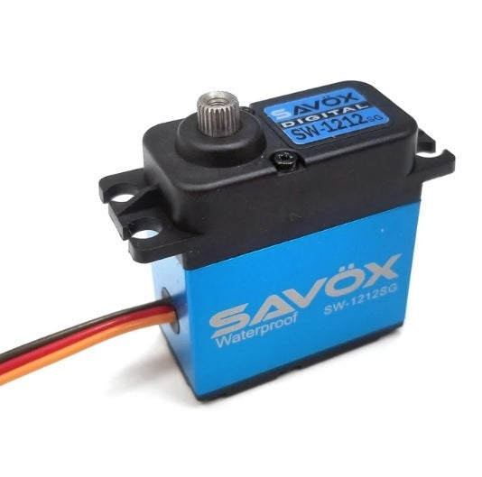 SAV-SW1212SG SW1212SG - Waterproof, High Torque, High Voltage Coreless Digital Servo Savox