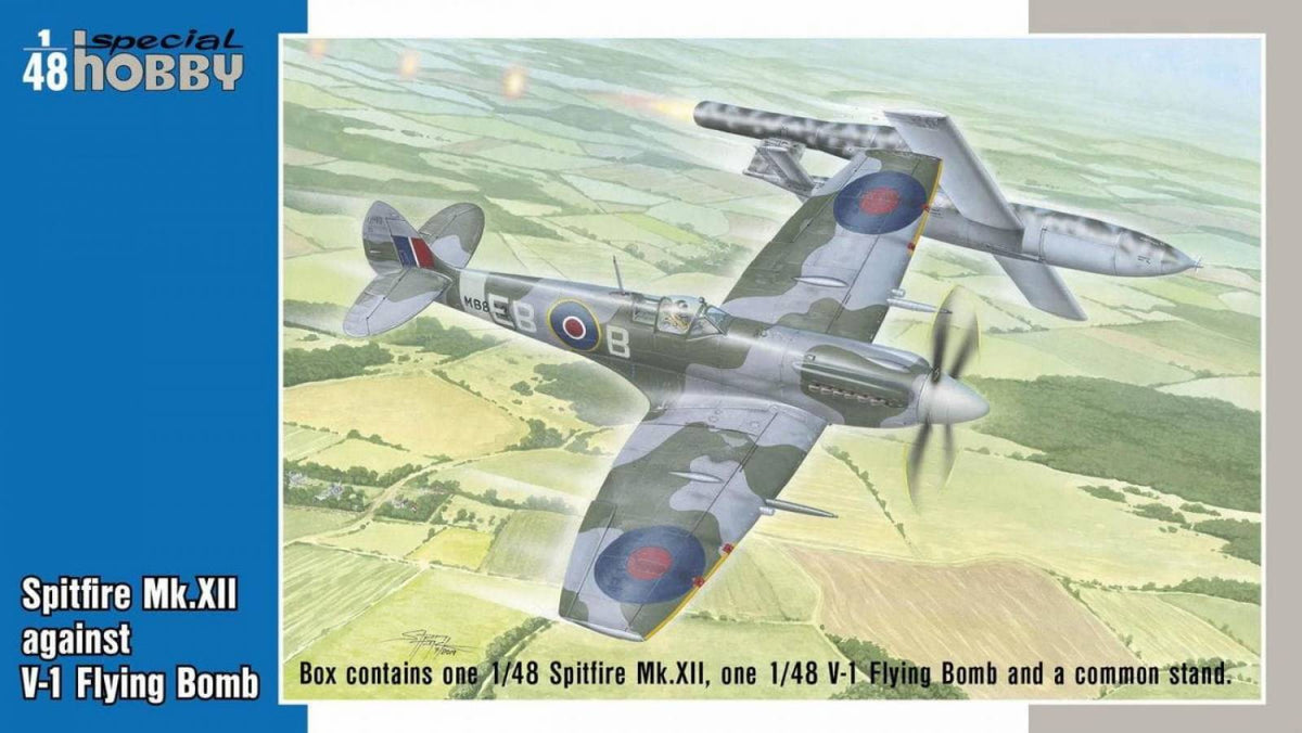 Special Hobby 1/48 Spitfire Mk.XII against V-1 Flying Bomb Plastic Model Kit SH-48192