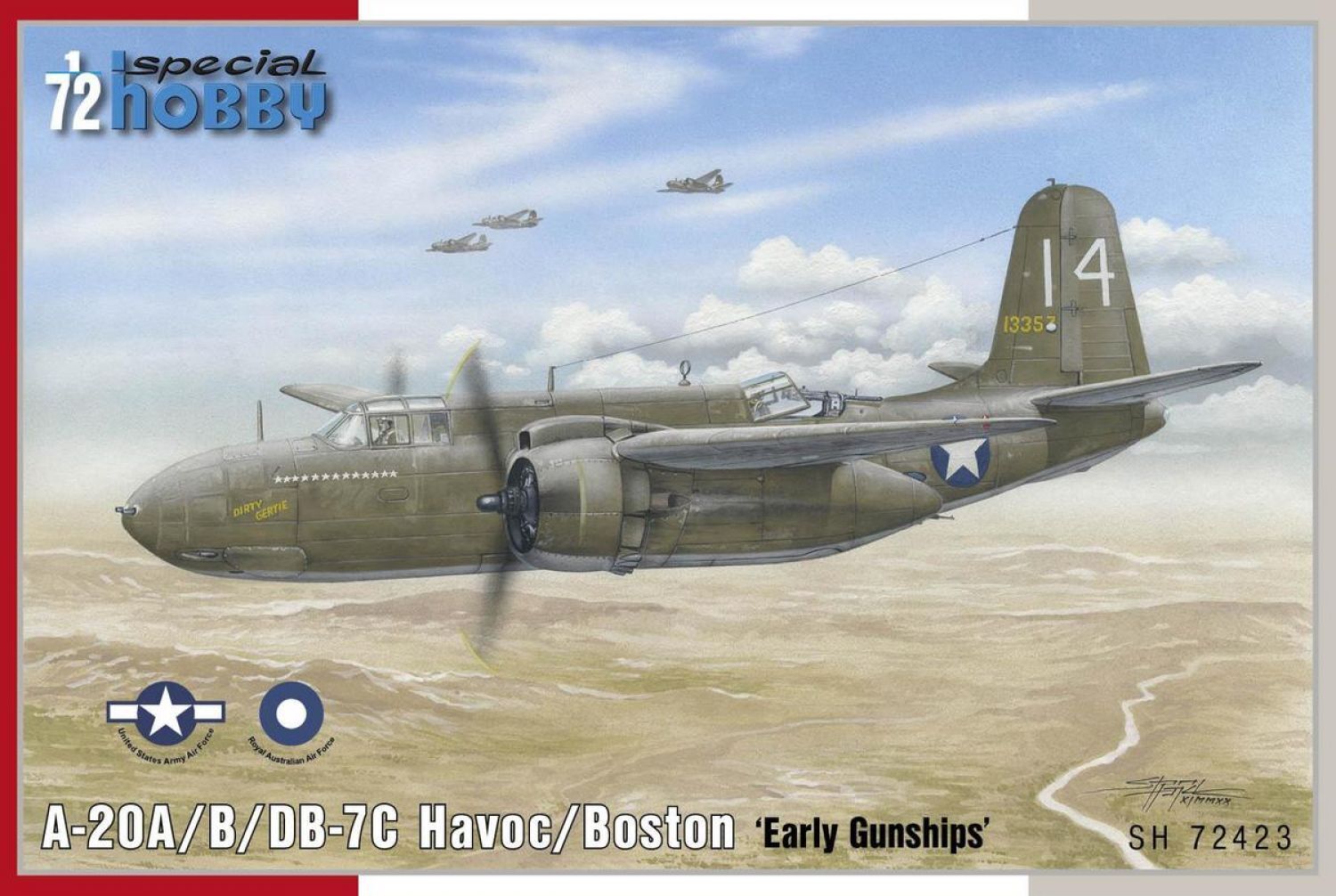 Special Hobby 1/72 A-20B/C Havoc €˜Gunships€™ Plastic Model Kit *Aus Decals*