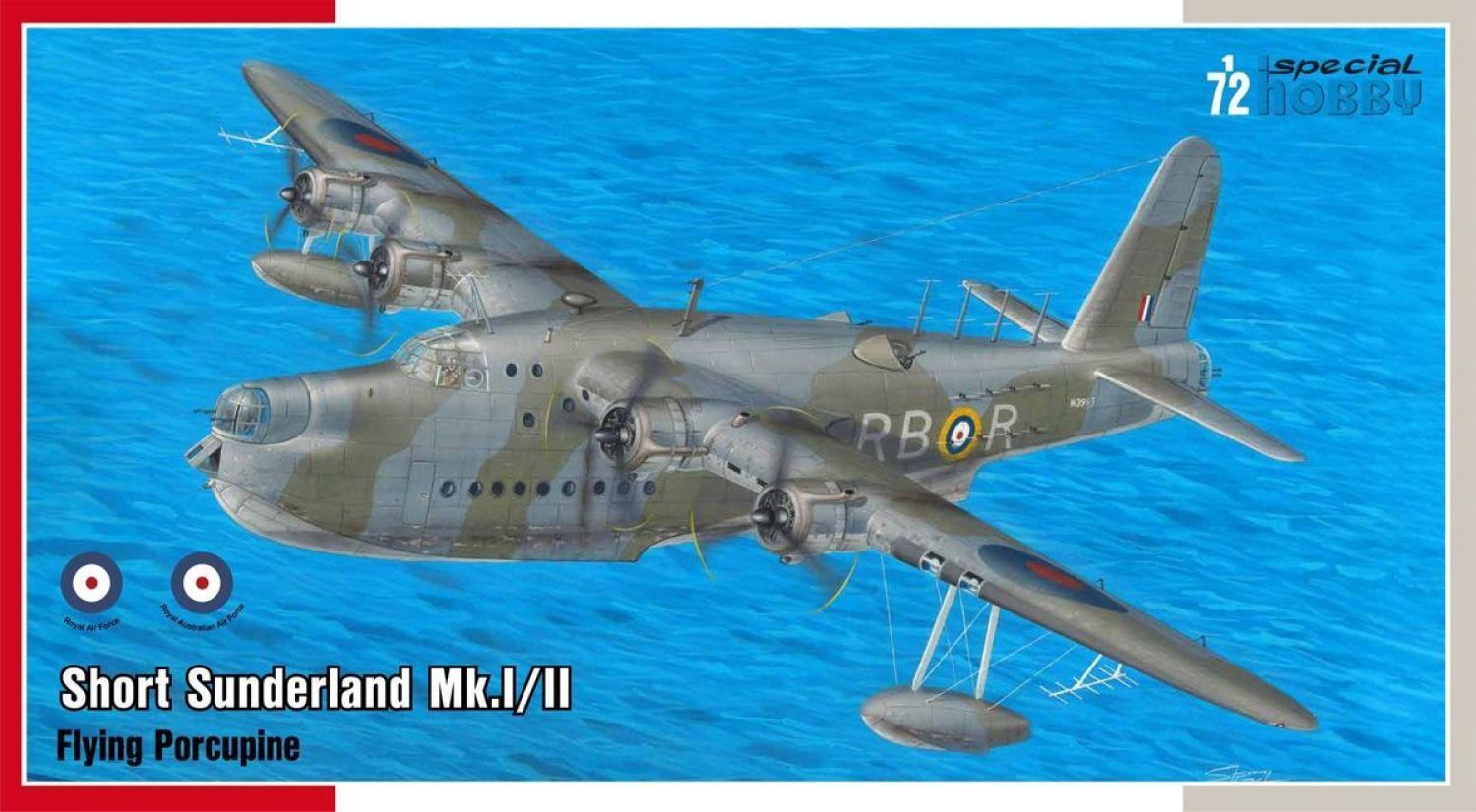 Special Hobby 1/72 Short Sunderland Mk.I/II €˜The Flying Porcupine€™ Plastic Model Kit *Aus Decals*