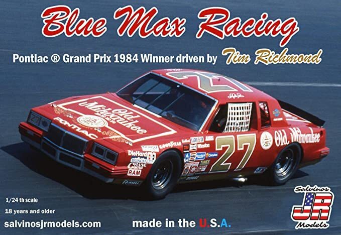 SJR-15906 Salvinos J R BMGP1984NW 1/24 Blue Max Racing 1984 2+2 Driven by Tim Richmond Plastic Model Kit Salvinos J R Models